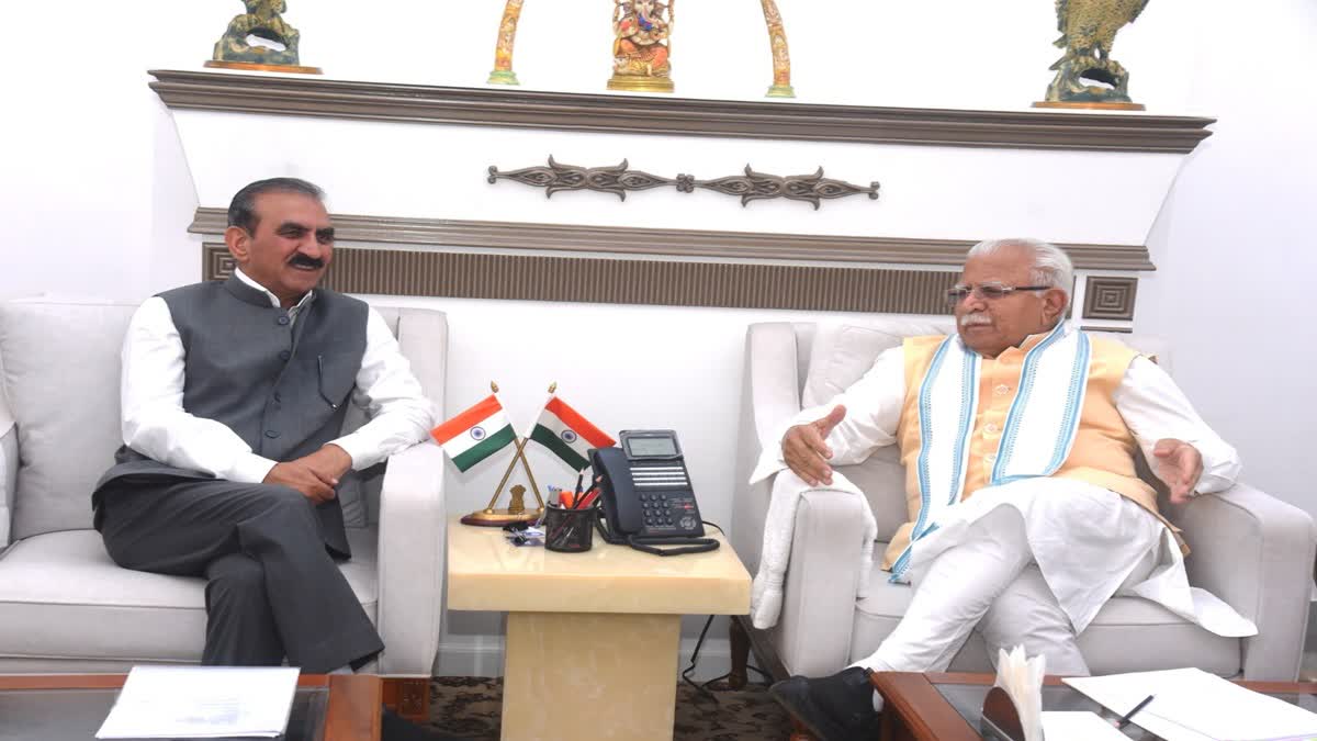 सीएम सुखविंदर सिंह सुक्खू ने  केंद्रीय मंत्री मनोहर लाल से की मुलाकात