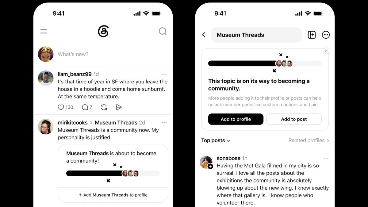 A Communities hub has now been added to the menu on the left side of the feed.