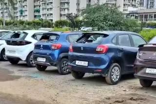 Car vandalized in Gurugram
