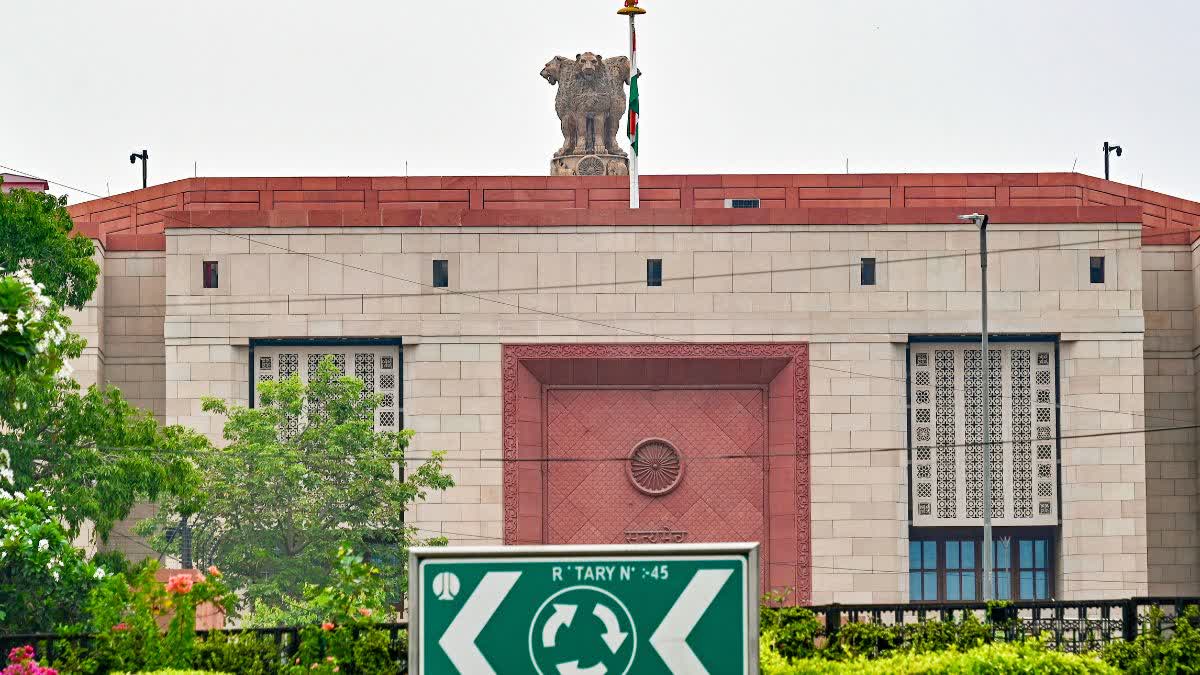 The Parliament building ahead of the Monsoon Session