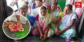 People organized traditional frog marriage desiring rain in Barhampur