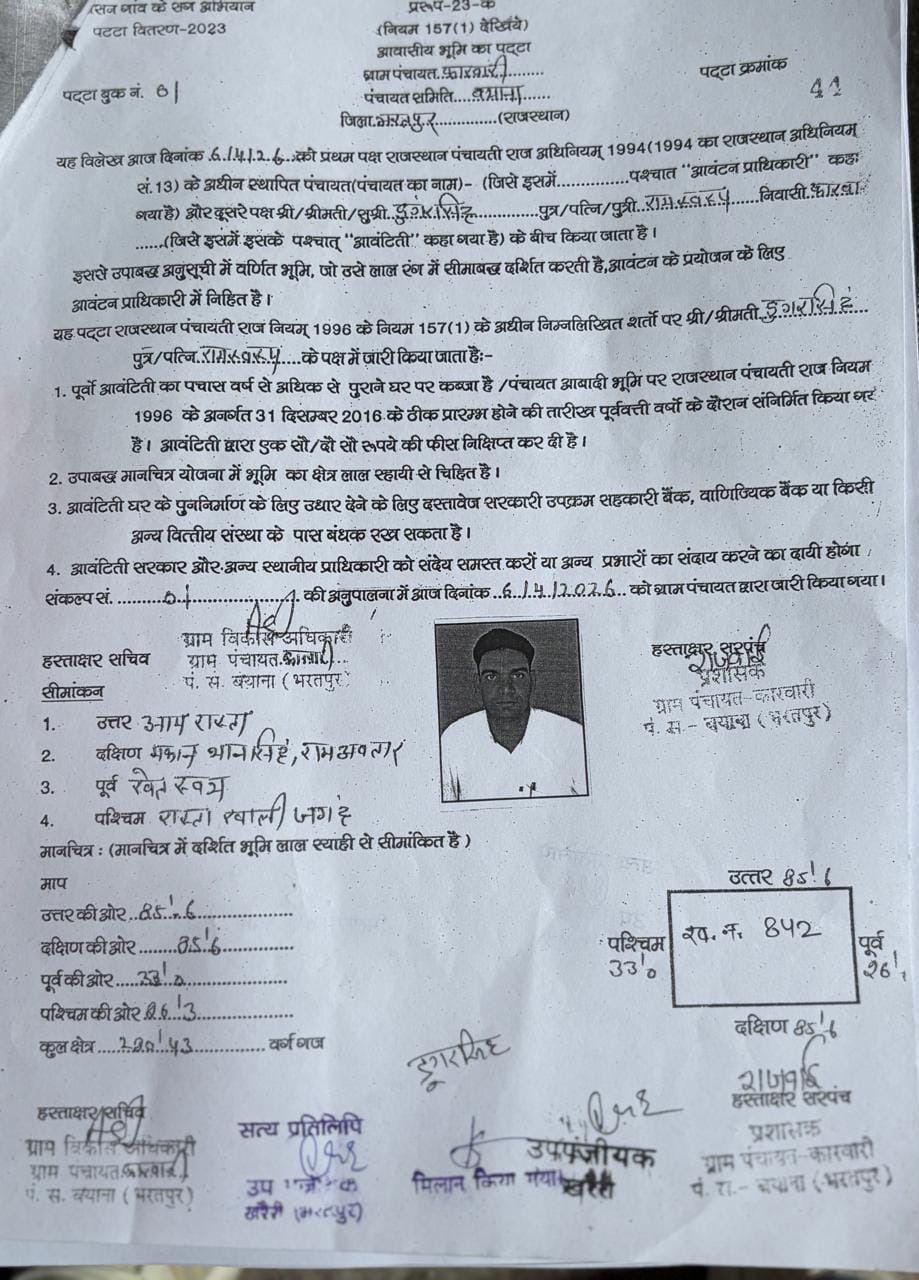 Case registered at Bayana police station