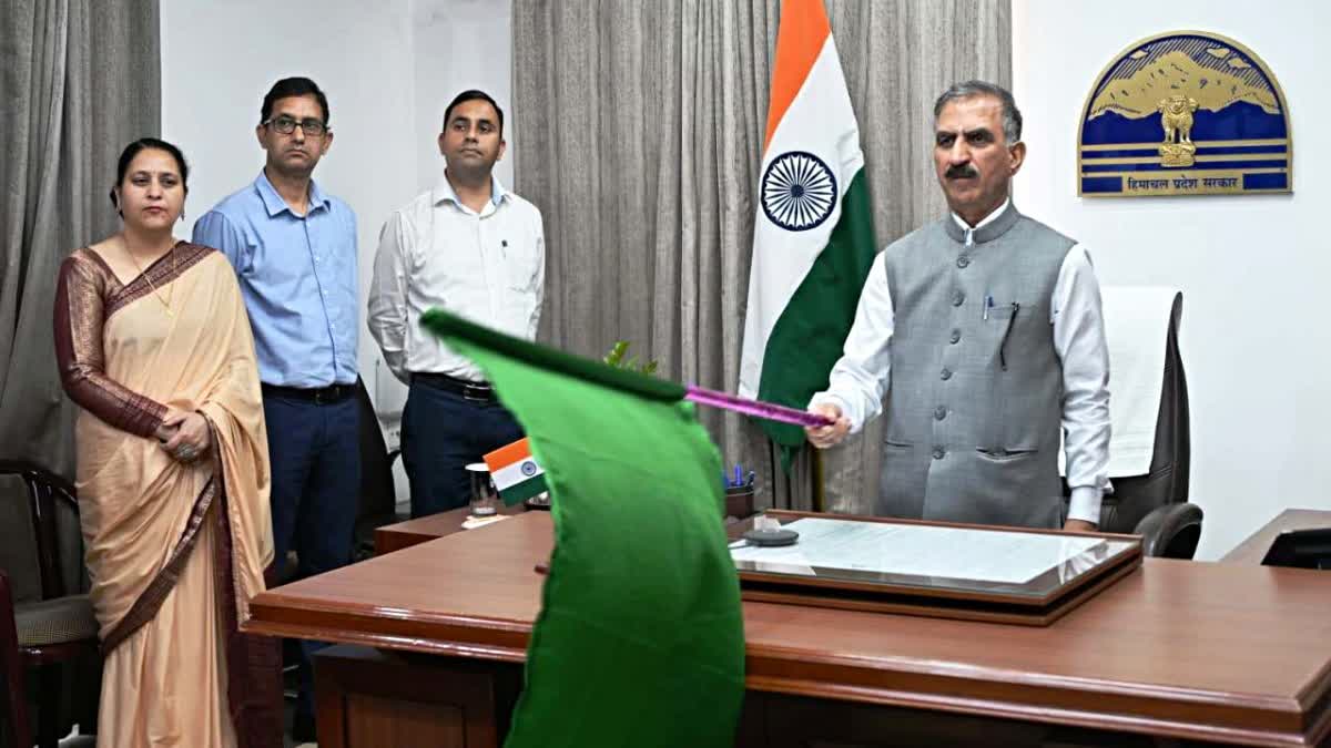 CM SUKHU ELECTRIC BUSES FLAG OFF