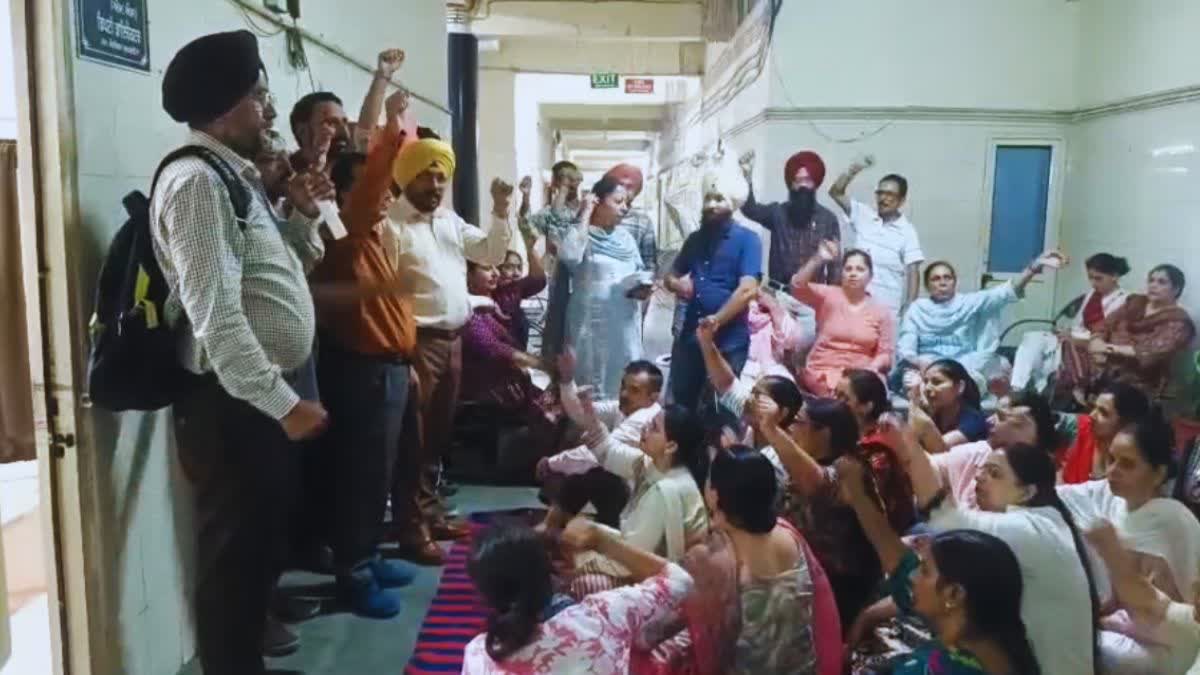 ESI Hospital employees protest