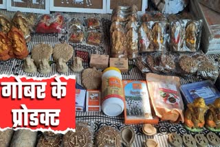 हापुड़ में गोबर से बनाई जा रही है मूर्तियां