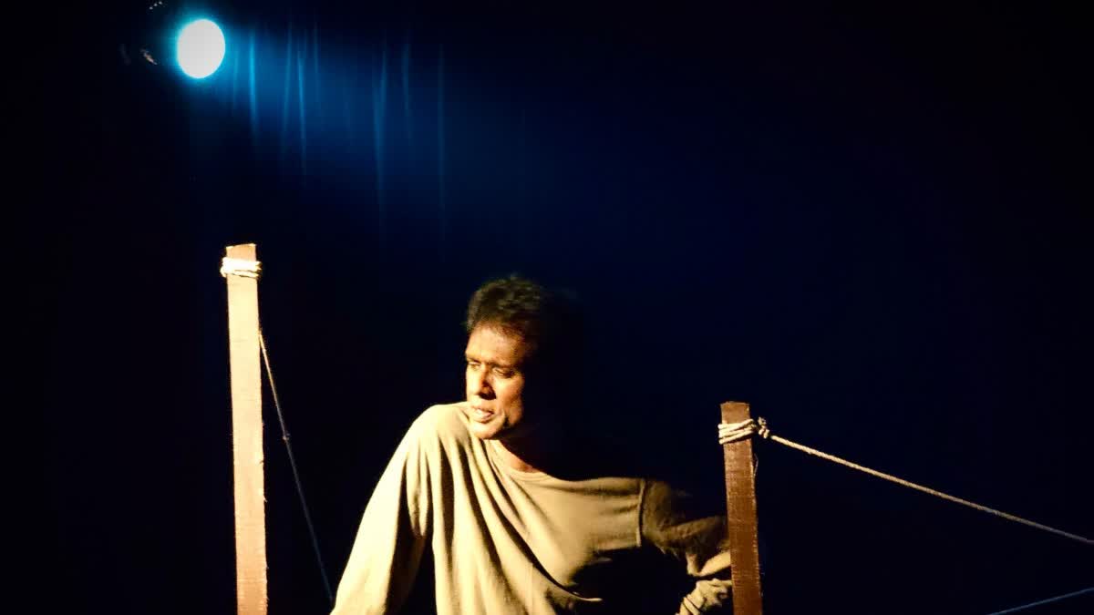 baharul islam portrays lead role in Unchayi play by Seagull Theatre in Hyderabad
