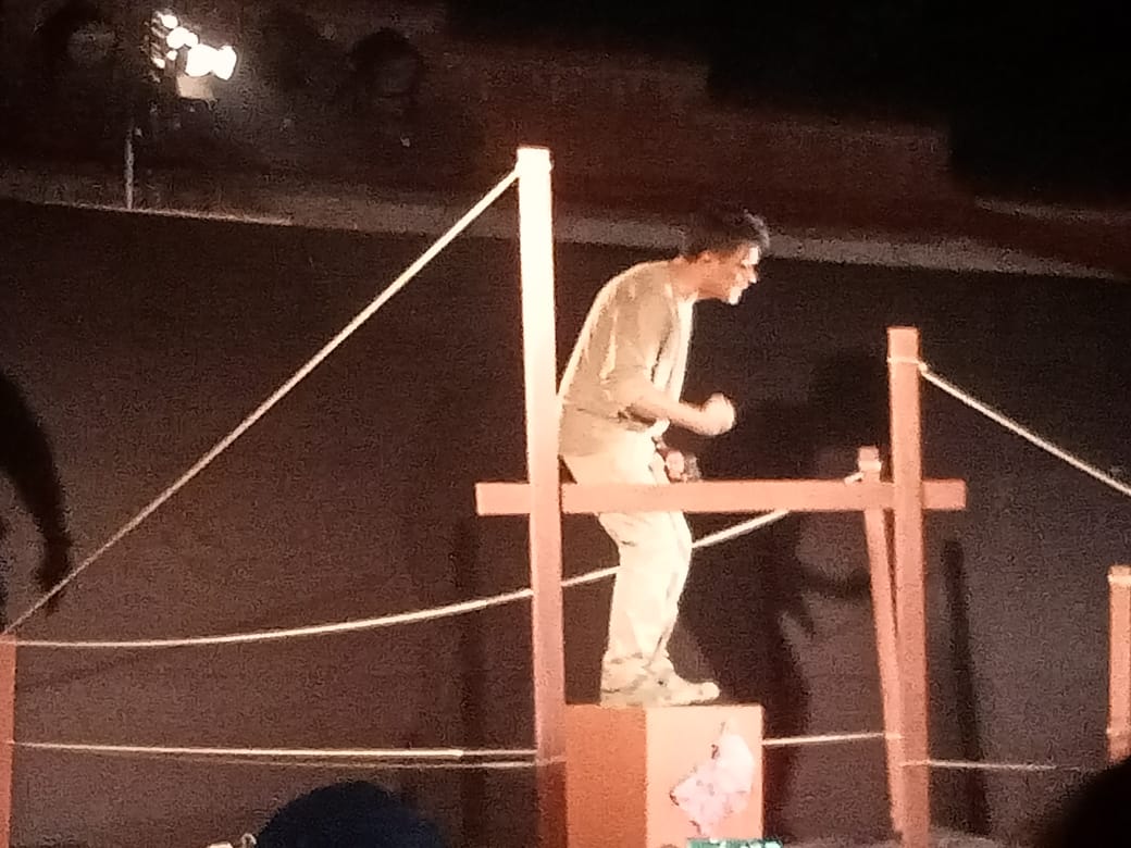 baharul islam portrays lead role in Unchayi play by Seagull Theatre in Hyderabad