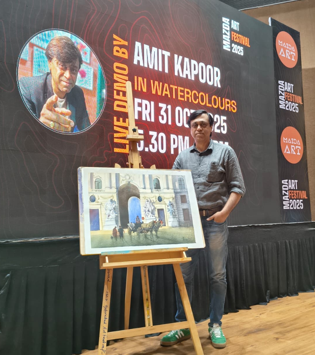 Master Artist Amit Kapoor from Delhi created this artwork live