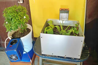 Solar Pot with Sapling Watering Facility