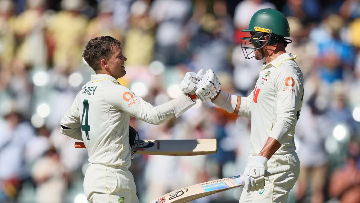 அலெக்ஸ் கேரி, உஸ்மான் கவாஜா சிறப்பான ஆட்டம்; வலுவான நிலையில் ஆஸ்திரேலியா