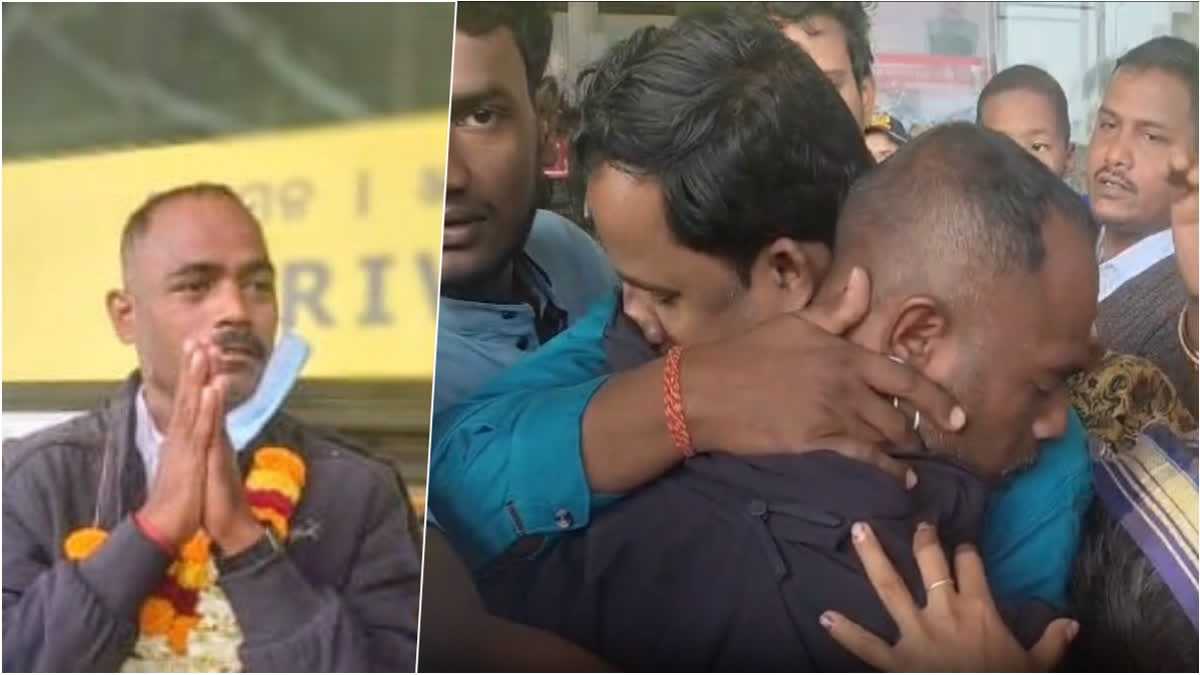 Adarsh Behera at Bhubaneswar airport