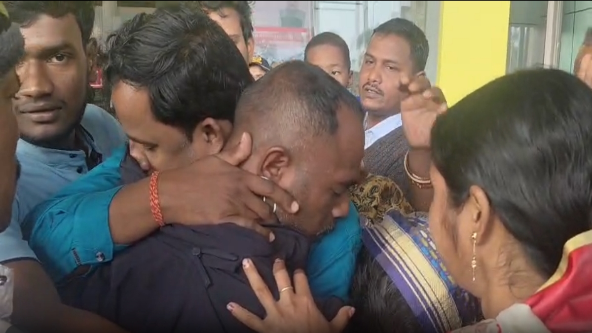 Adarsh Behera at Bhubaneswar airport