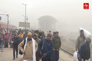 लखनऊ में छाया घना कोहरा, विजिबिलिटी 40 मीटर के करीब रही.