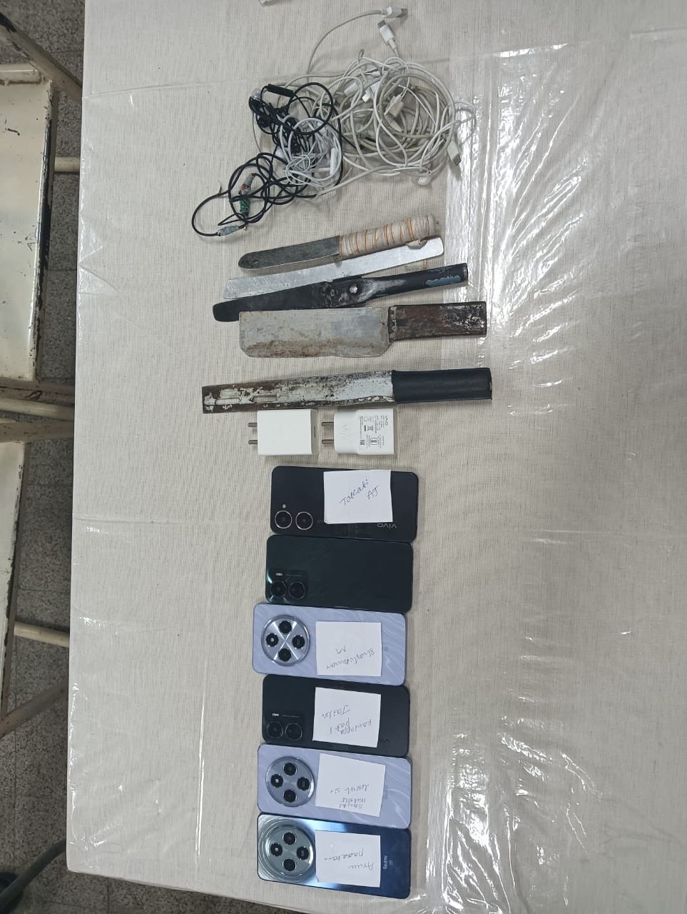 Strict checks conducted in various prisons in the state: Phones, drugs, deadly weapons found