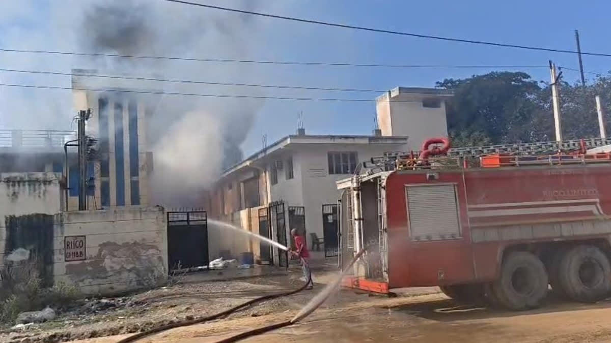 Fire brigade extinguishes fire at Bhiwadi factory