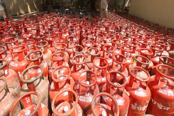 LPG cylinders at a plant in Haryana