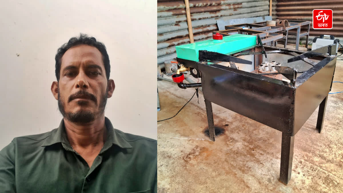 Shofiqullah from Dhing designed an highly cost-effective stove that runs entirely on used fuel