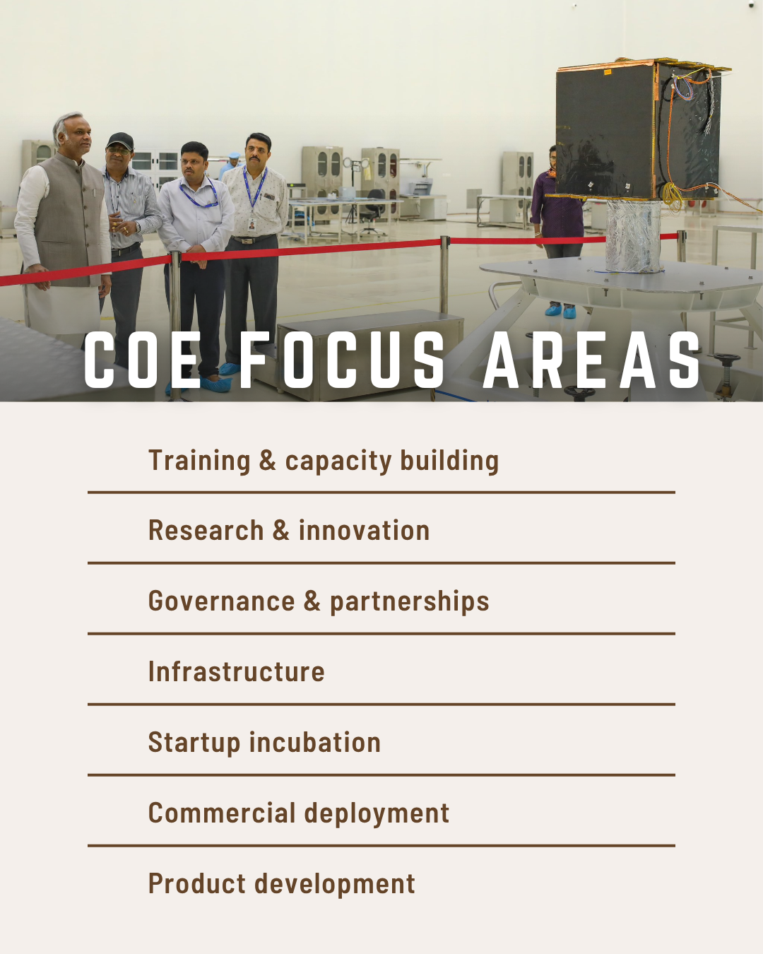 CoE for Space Technology - Focus Areas