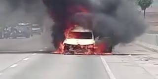 Car Fire Accident at Bapatla District