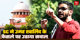 सुप्रीम कोर्ट ने उमर खालिद के फैसले पर उठाया सवाल