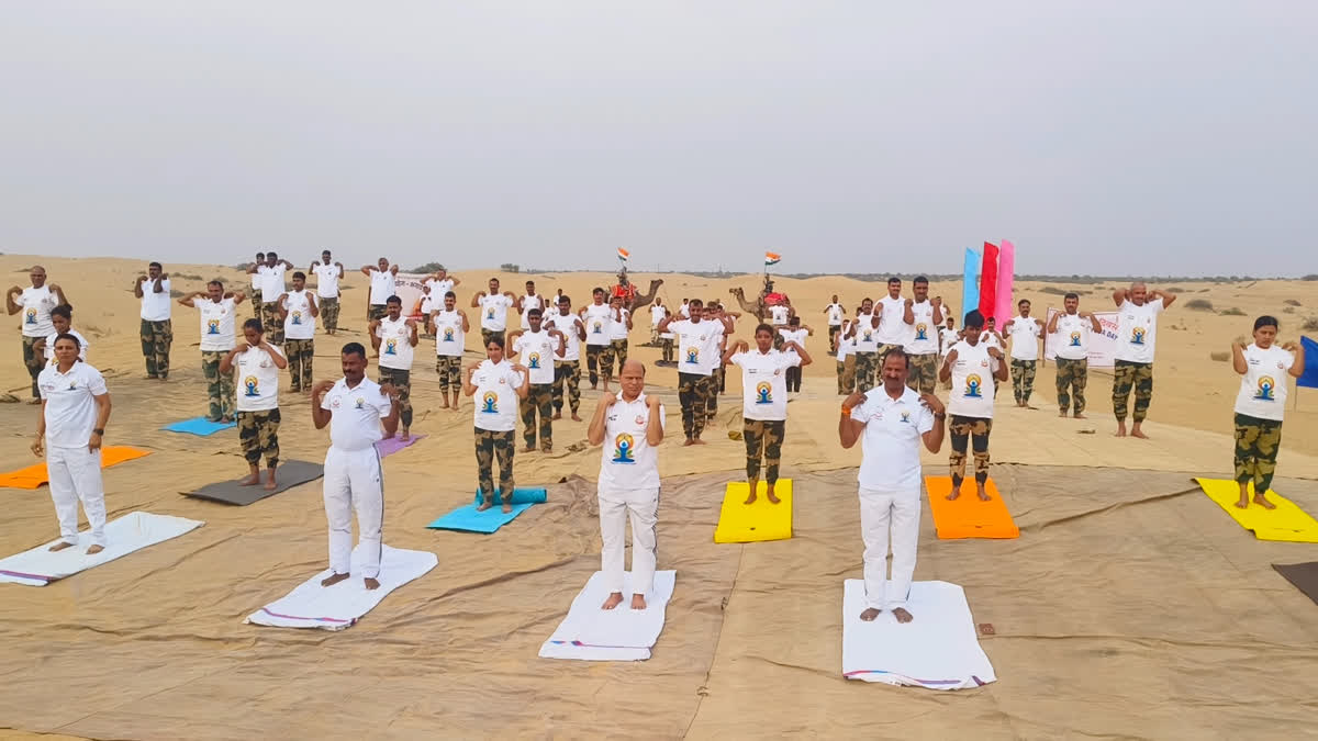 BSF Jawans doing Yoga