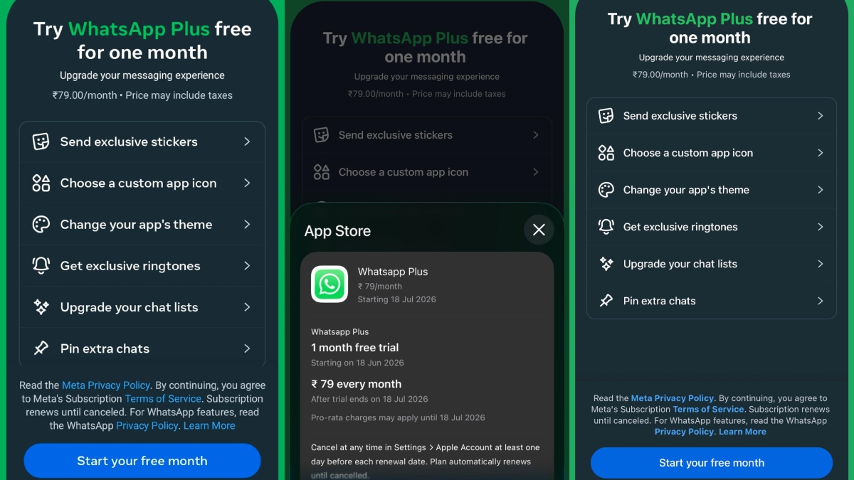 In this picture, there is a screenshot of an Android device on the left, and screenshots of an Apple device in the middle and on the right.