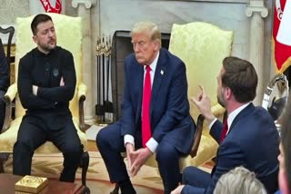 பிப்ரவரியில் நடந்த சந்திப்பில் உக்ரைன் அதிபர் ஜெலன்ஸ்கி - அமெரிக்க அதிபர் டிரம்ப்