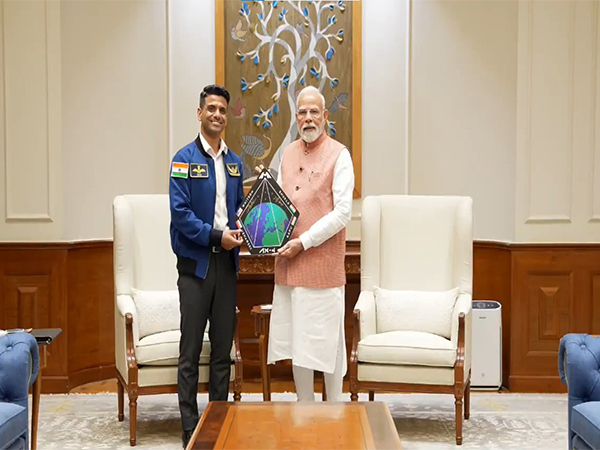 Astronaut Shubhanshu Shukla Meets PM Modi, Presents Patch Of Axiom-4 Mission