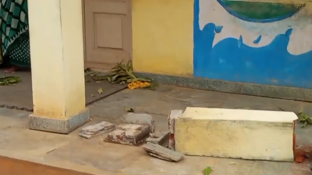 ತುಮಕೂರು: ಕಟ್ಟಡದ ಪಿಲ್ಲರ್ ಬಿದ್ದು ಶಾಲಾ ಬಾಲಕ ಸಾವು!building-pillar fall student death 