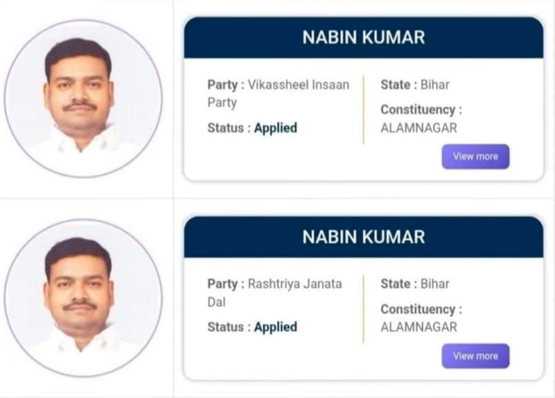 Same Candidate Nomination In Two Party