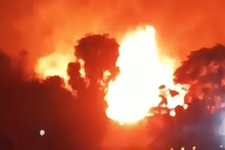 बायो डीजल फैक्ट्री में लगी भीषण आग