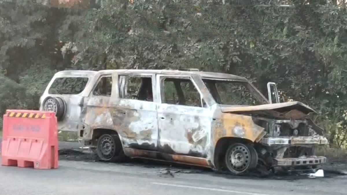 Ambulance Catches Fire