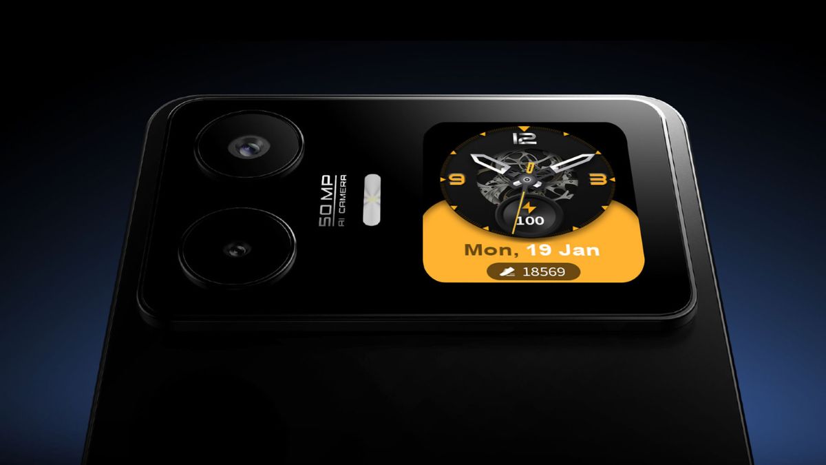 The Lava Blaze Duo 3 features a secondary display on the back