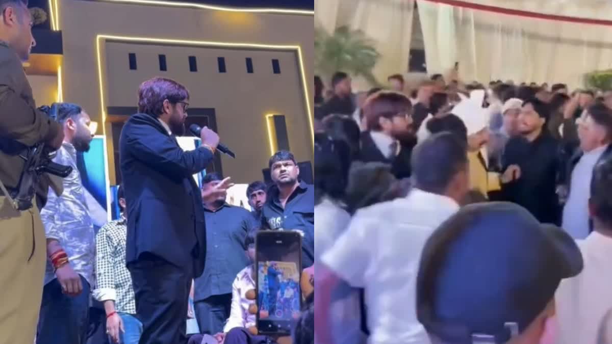 Bouncers scuffle with people at Haryanvi singer Masoom Sharma concert in Jind