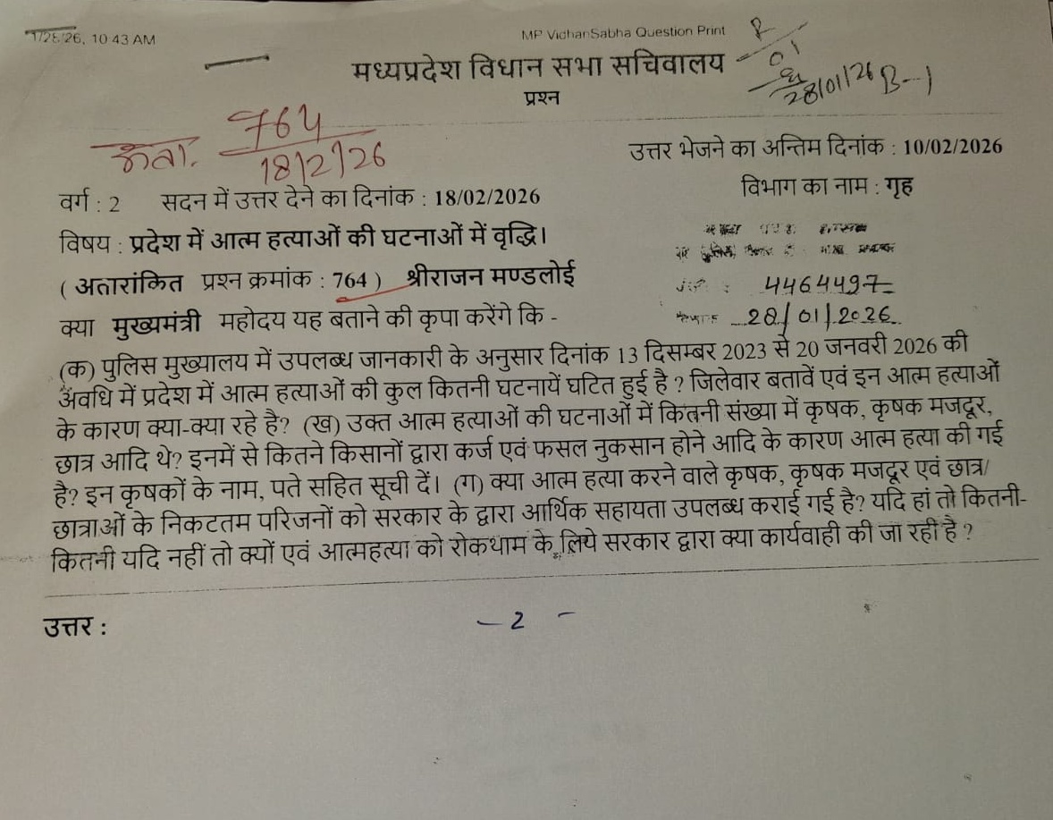 MP 1229 FARMERS KILLED HIMSELF