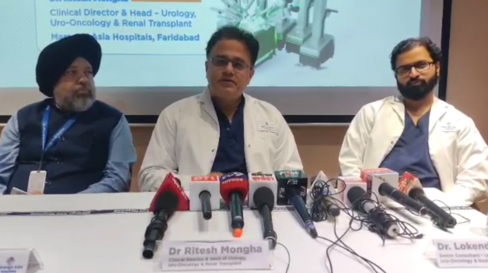 Haryana Faridabad Doctors performed the first tele robotic surgery in a private hospital in Kolkata from 1500 km Distance