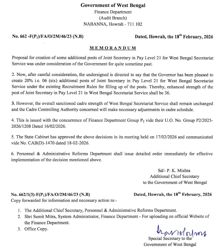 Bengal Government Notification