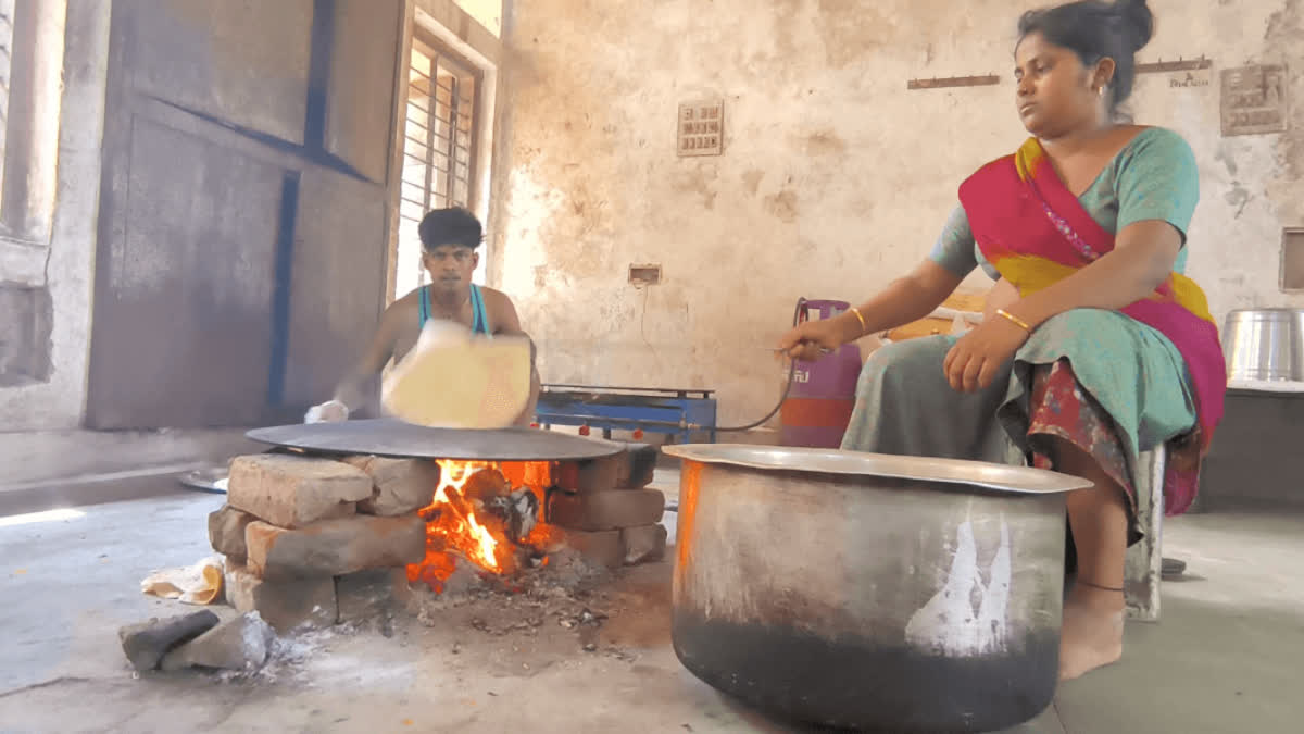 Wood-fire oven at a residential school in Gujarat