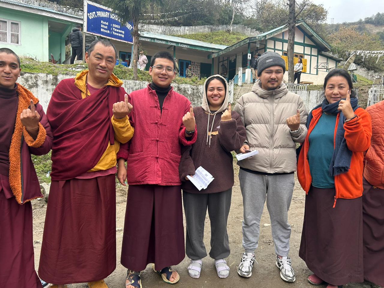 election for arunachal assembly and lS election marred by violence governor and CM CAST VOTE