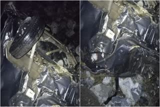 કાર ઉંડી ખીણમાં ખાબકી
