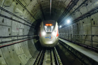 Namo Bharat Rapid Rail services at Ashok Nagar were suspended after a storm damaged the station on Saturday.