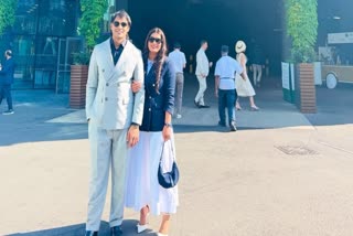 Neeraj Chopra appeared with wife Himani Mor for the first time after marriage reached London to watch Wimbledon