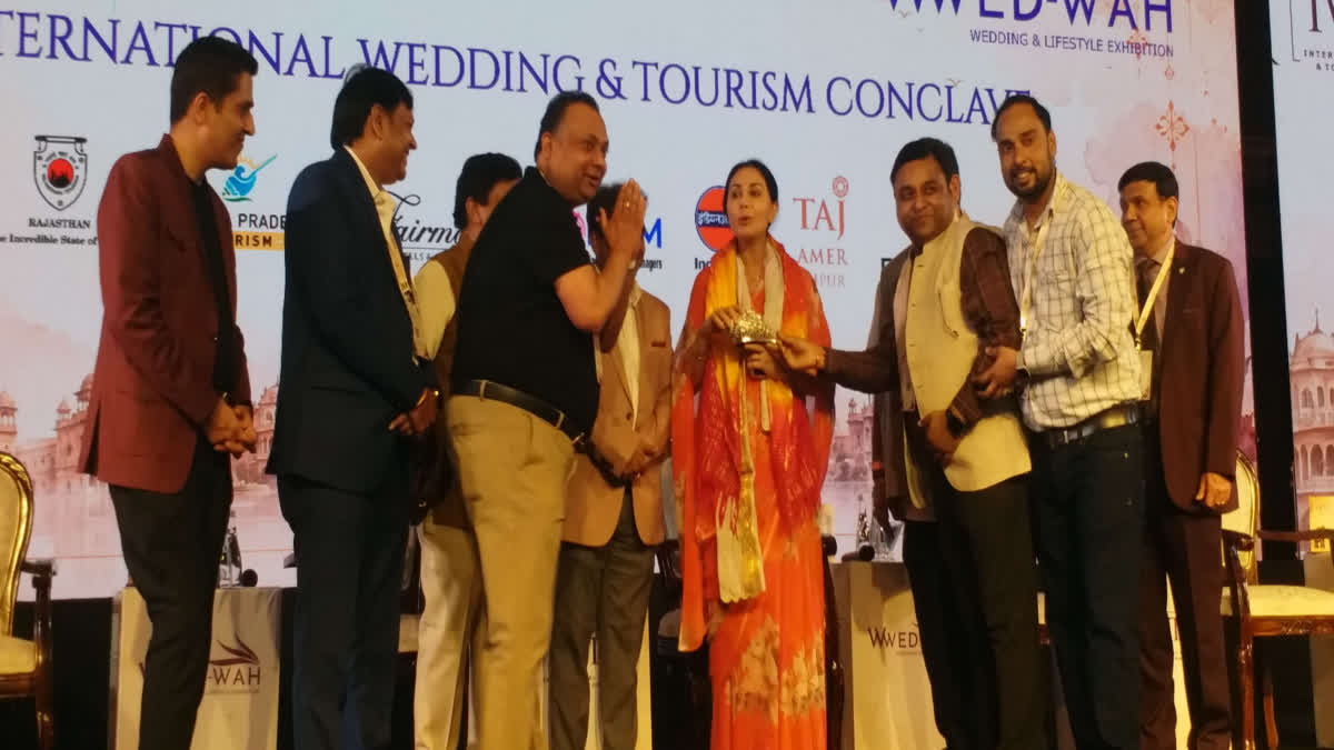 Deputy CM Diya and Andhra Tourism Minister Kundala Durgesh at the conclave.