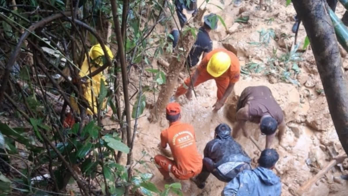 Personnel engaged in rescue operation in Mon