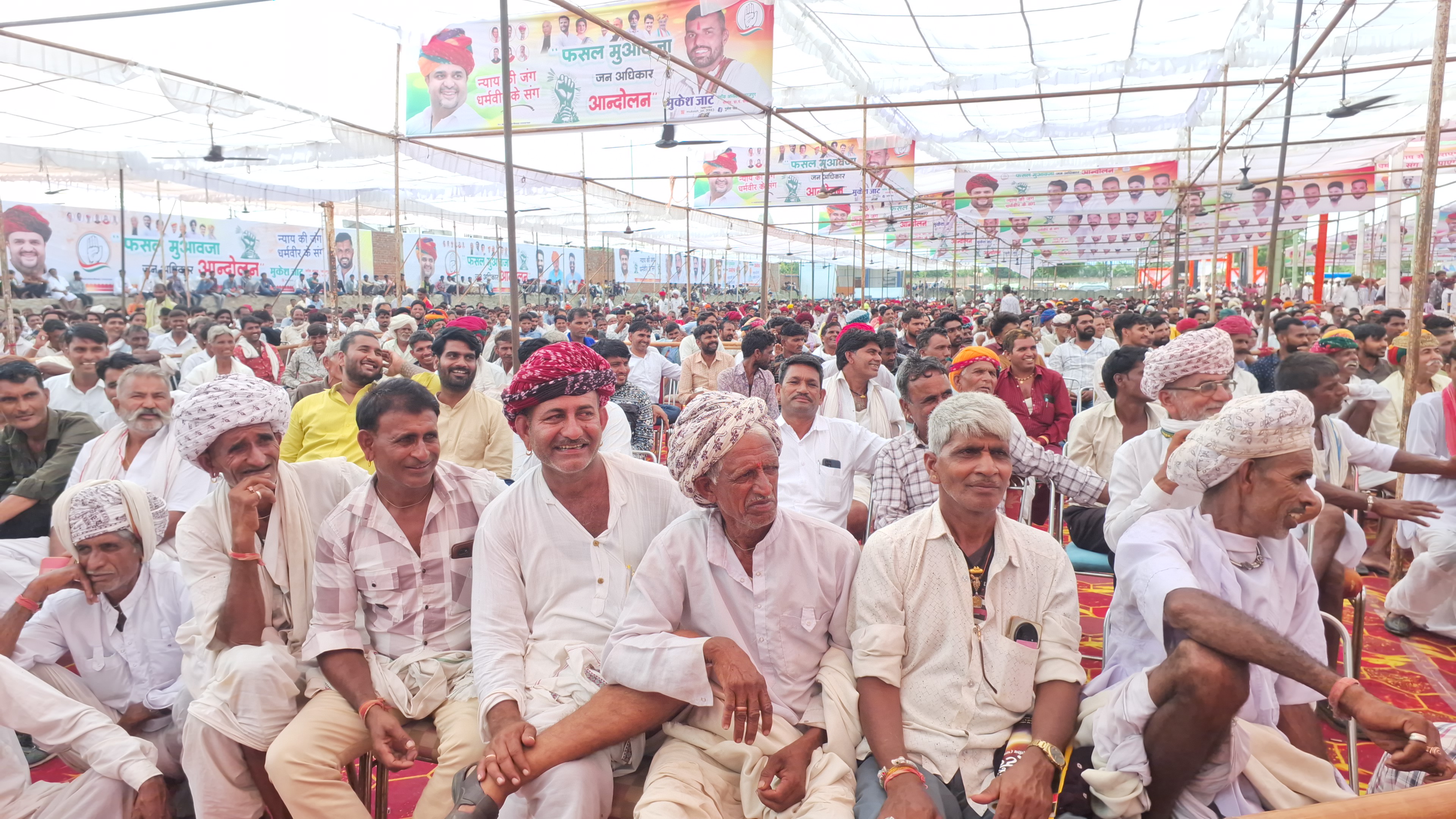 Farmers present at the public rally