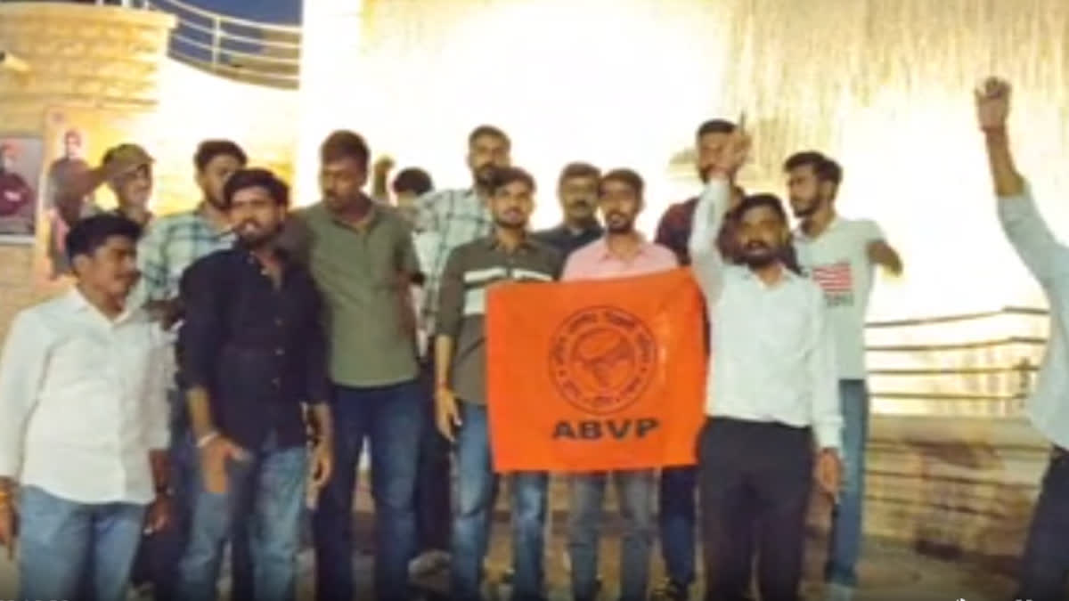 ABVP activists celebrating