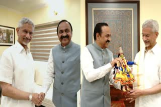 VD SATHEESAN MEETS S JAISHANKAR  S JAISHANKAR  DISCUSSIONS ABOUT NRI WELFARE  VD SATHEESAN