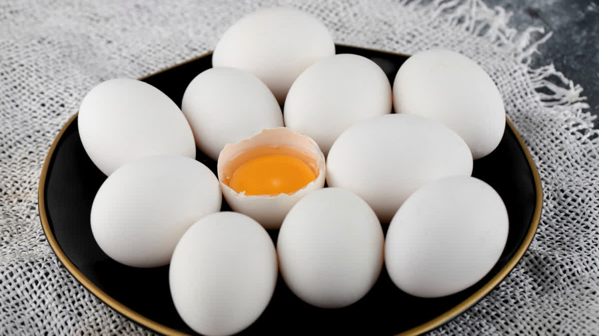 Bowl of raw eggs