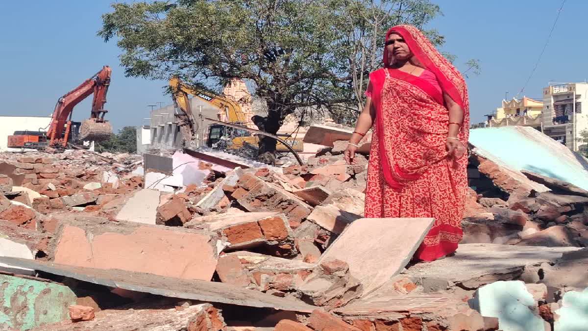 "We have nothing left but a cot": say displaced families as AMC demolition leaves children in the cold Etv Bharat