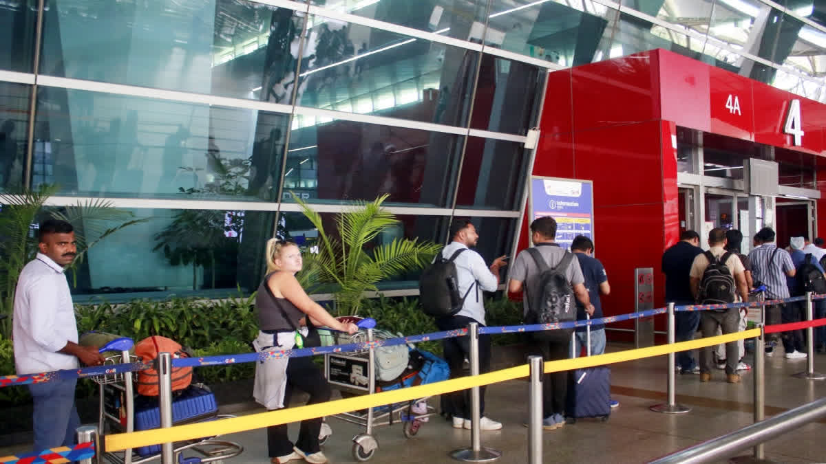 9 Out Of 10 International Trips From India In 2025 Led By Millennials And Gen Z: Report Passengers at the Indira Gandhi International Airport (IGI)